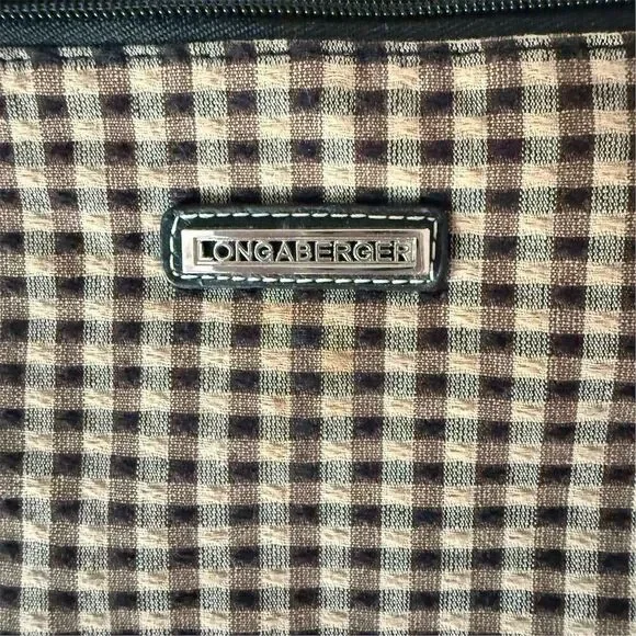 Longaberger Lightweight Crossbody Bag Black Khaki Checkered Plaid
Long Strap - Picture 5 of 10